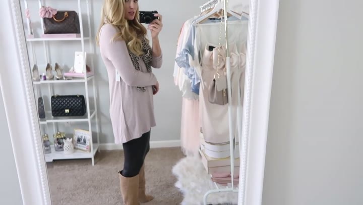 Tunic and Leopard Scarf Look
